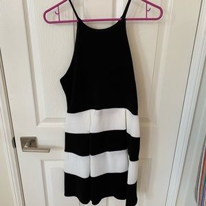 Black and white stripe dress